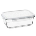 Plat en verre avec couvercle rectangulaire 1,35 L Lock and Lock